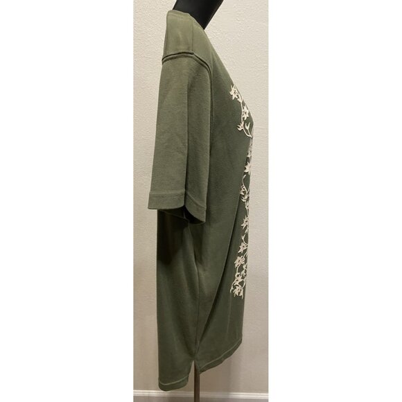 Jaclynn Smith Sport Womens Size Large Top Olive Color Short Sleeve - Picture 8 of 11